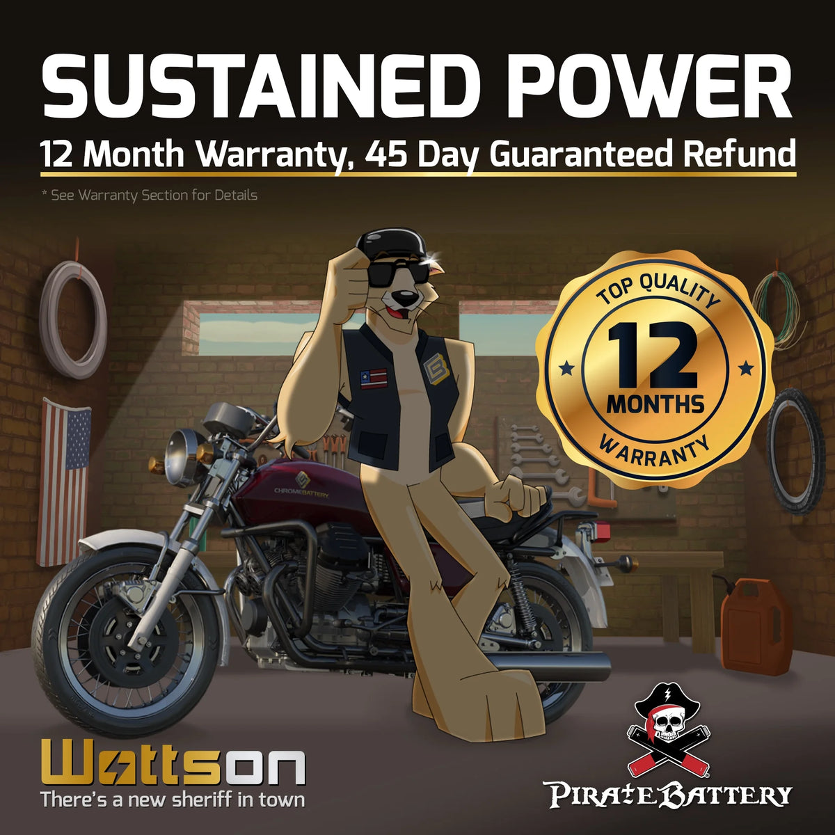 12 Volt 12 Ah 210 CCA Motorcycle Battery T866