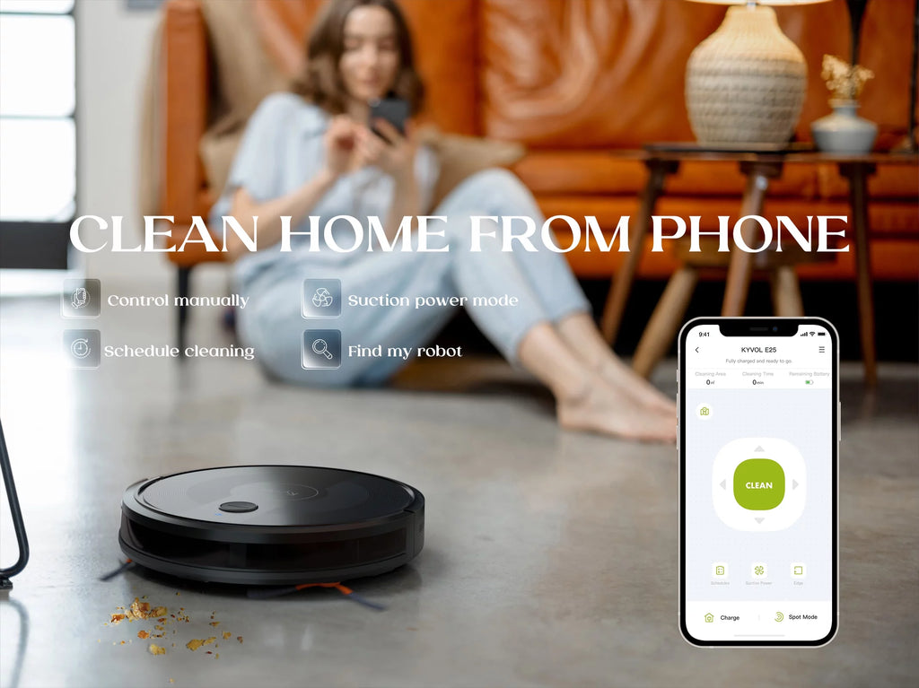 Robot Vacuum Cleaner with Mapping Technology, 2600Pa, 150 mins Runtime, Ultra-Slim T30317