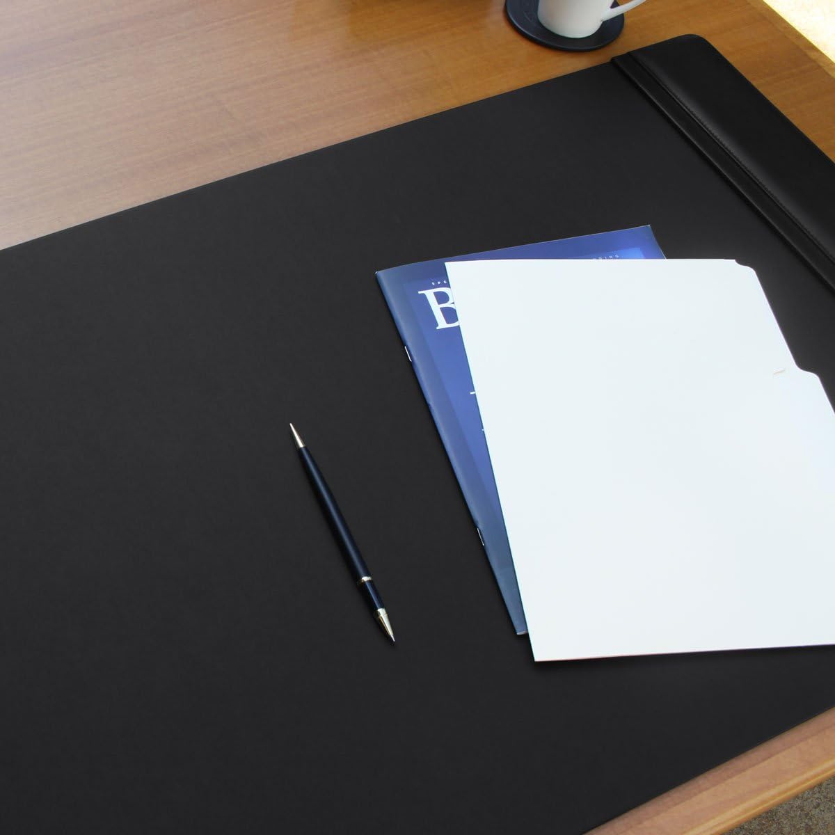 Black Leather Desk Pad W850652
