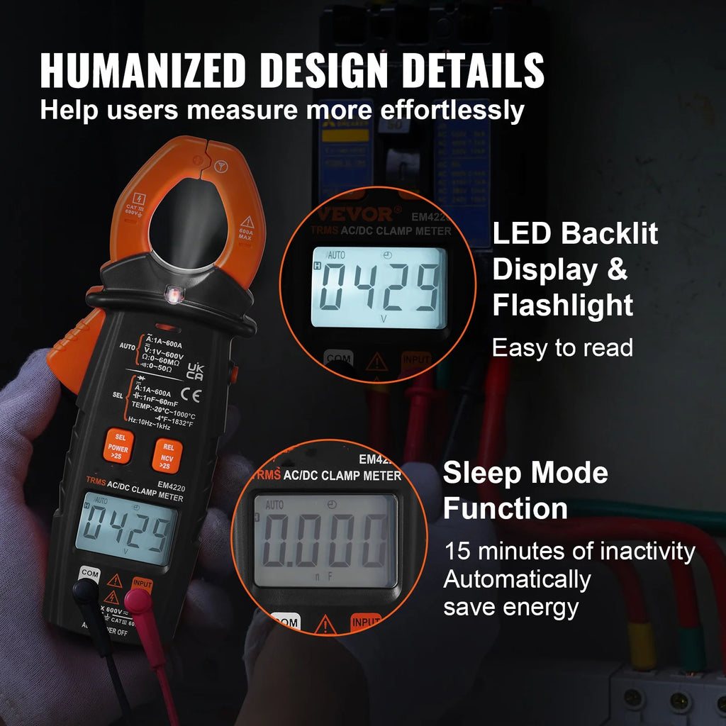 6000 Counts True RMS Digital Clamp Meter Q824