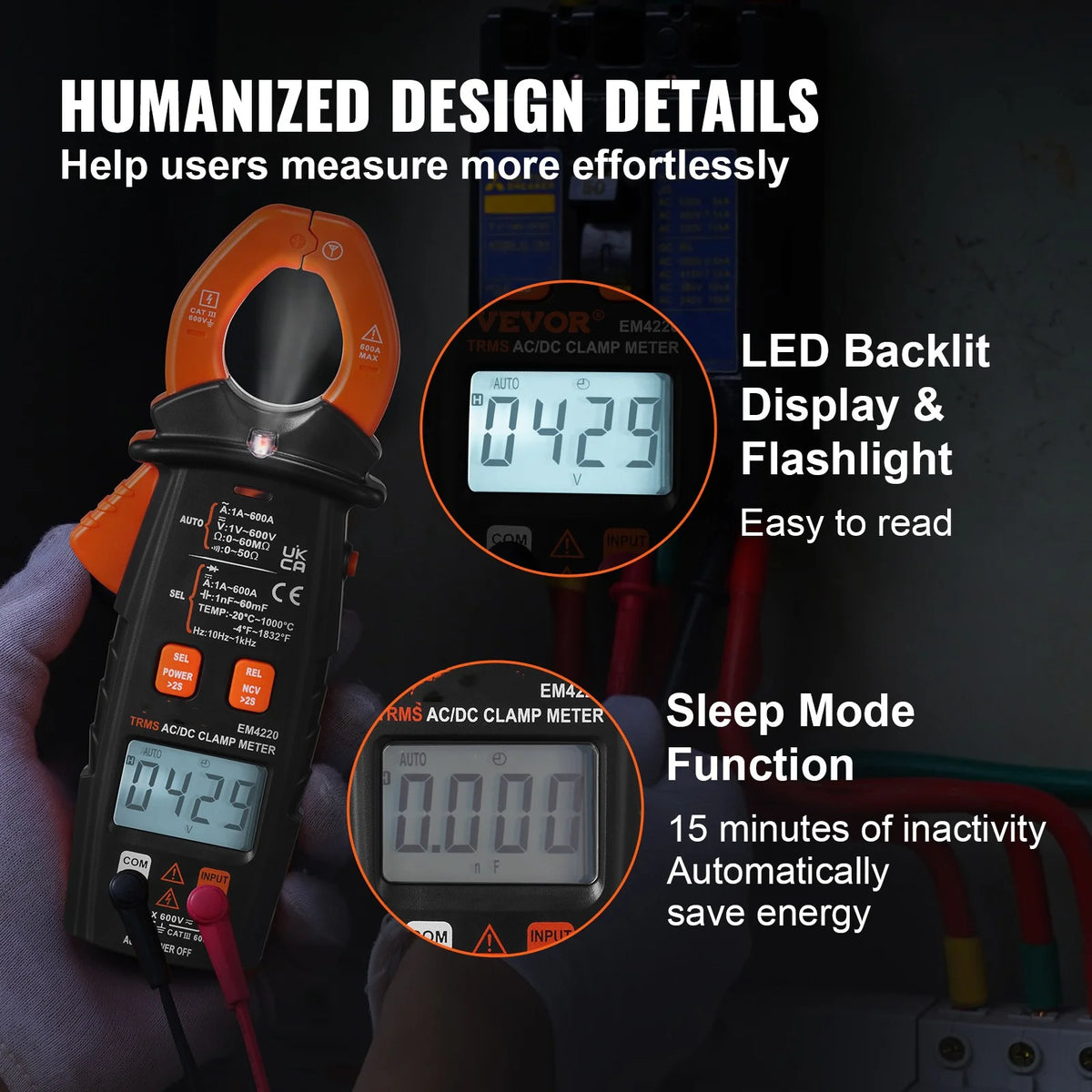 6000 Counts True RMS Digital Clamp Meter Q824