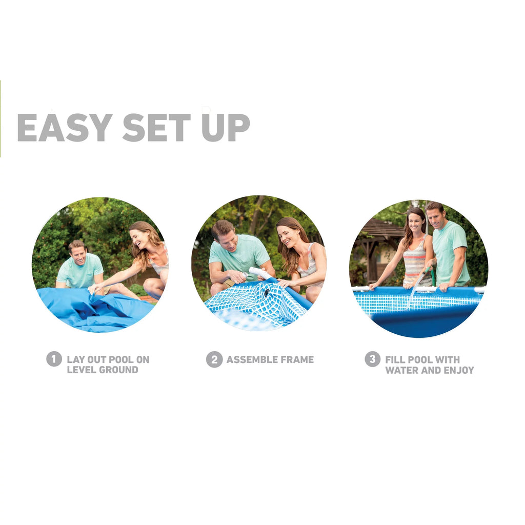 12'x30 Metal Frame Swimming Pool with Filter Pump S6547