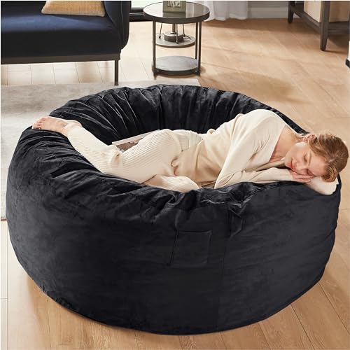 Charcoal Grey 4 FT Machine Washable Mink Bean Bag Chair T662