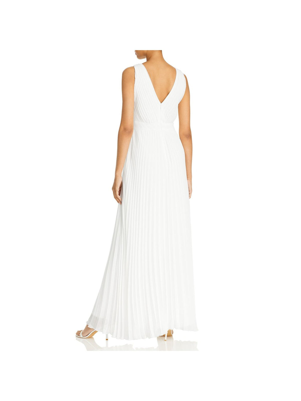 Ivory Pleated Maxi Dress Z1362