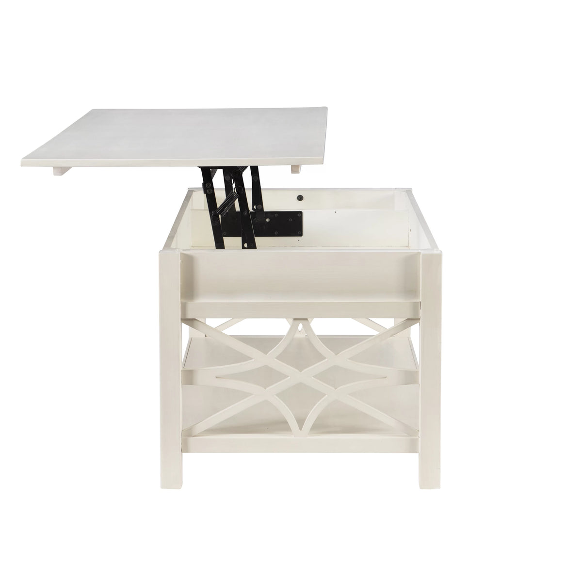 White 2-Drawer Lift-Top Coffee Table U122010