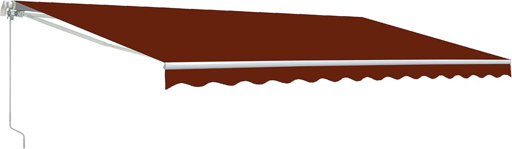 Brown 13 x 10 Feet Retractable Patio Awning Q960486