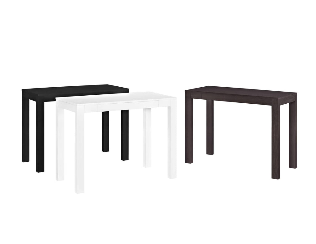 White Parsons Desk with Drawer S96231