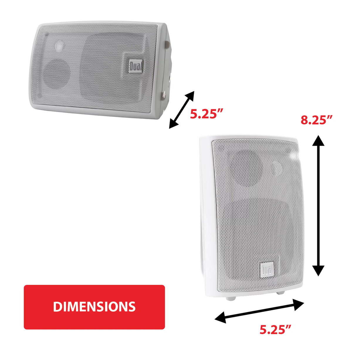 White 4 inch 3-Way Outdoor Speakers V4027