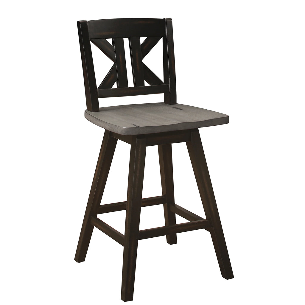Black Sand-Through Swivel Counter Stool Z839350