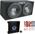 12" 1200 Watt 4 Ohm Dual Loaded Car Audio Subwoofer Package with Sub Enclosure Z151115