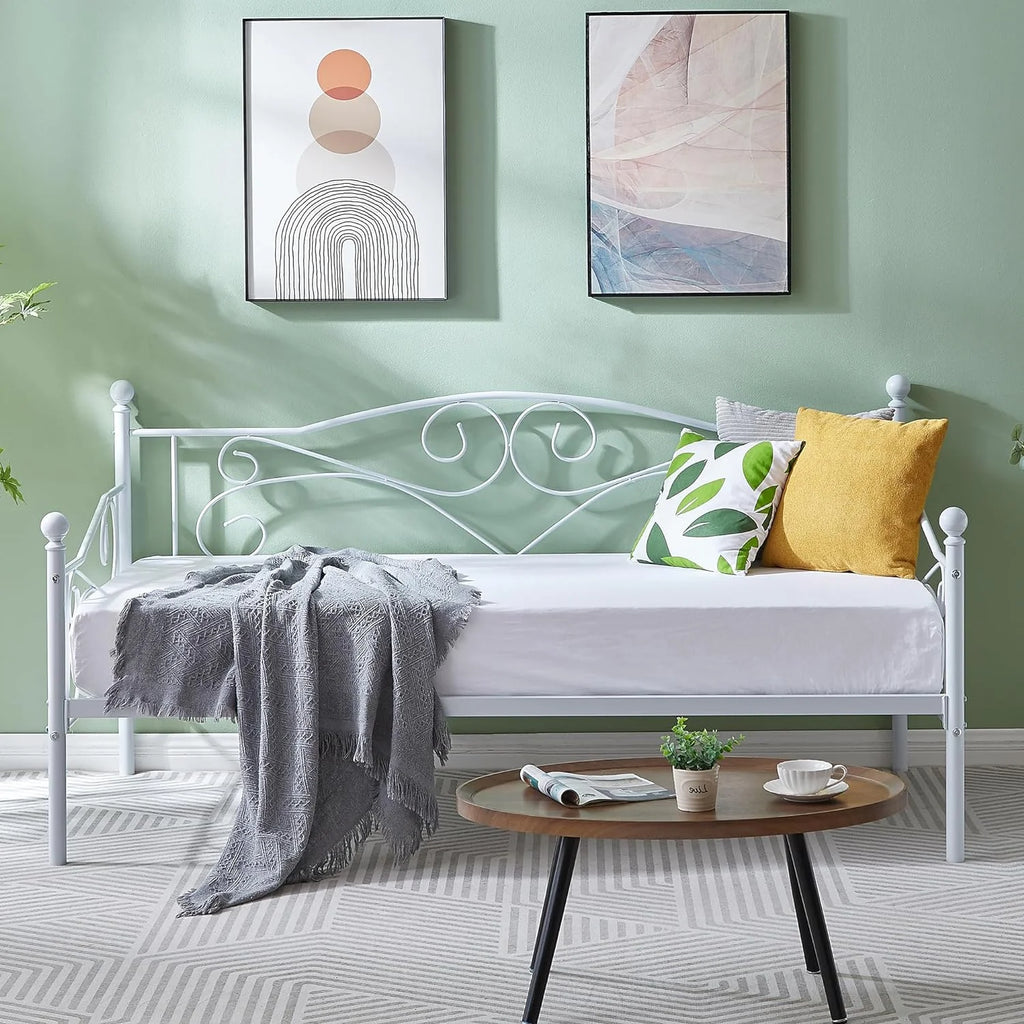 Metal Twin Bed Frame with Headboard M8217