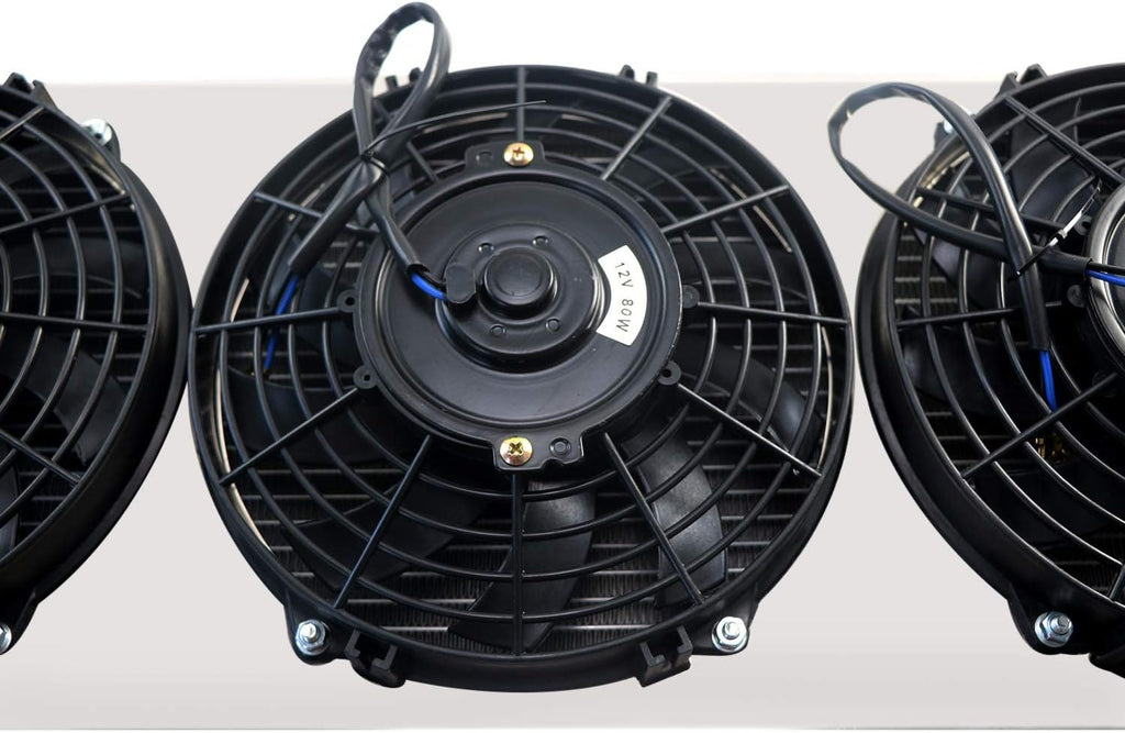 3 Row Core Aluminum Radiator with Fan Shroud and Relay T1810