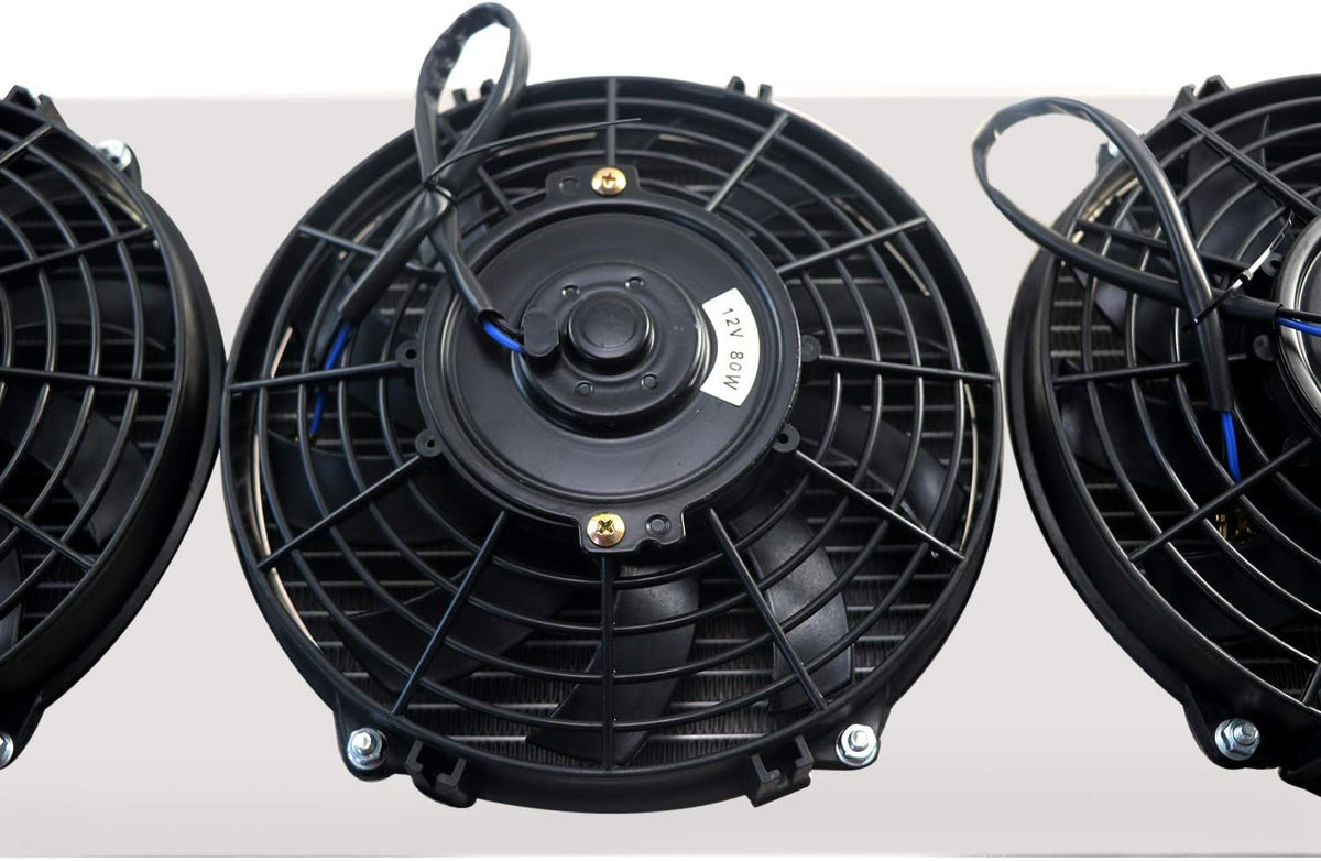 3 Row Core Aluminum Radiator with Fan Shroud and Relay T1810