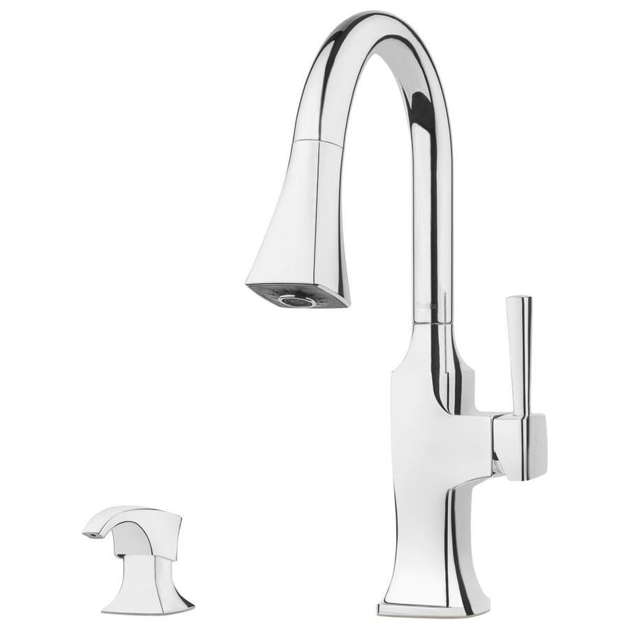 Polished Chrome Pull-Down Kitchen Faucet V3751