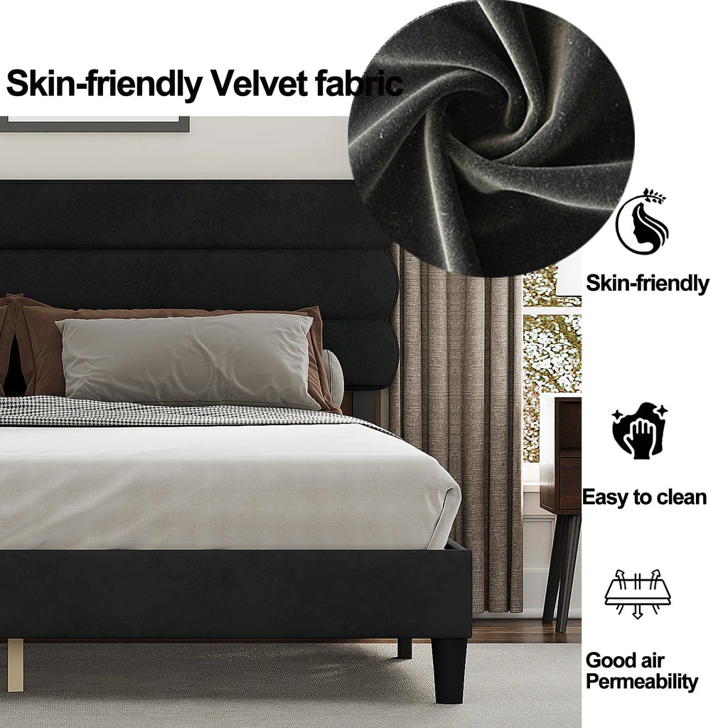 King Size Dark Gray Bed Frame U656458