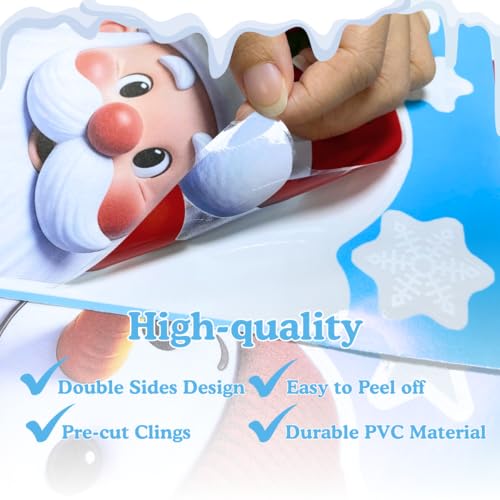 226 PCS White Snowflake Window Clings, 9 Sheets Double-Sided Reusable Decals O9434