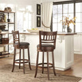 Dark Cherry Swivel Bar Height Stool B477