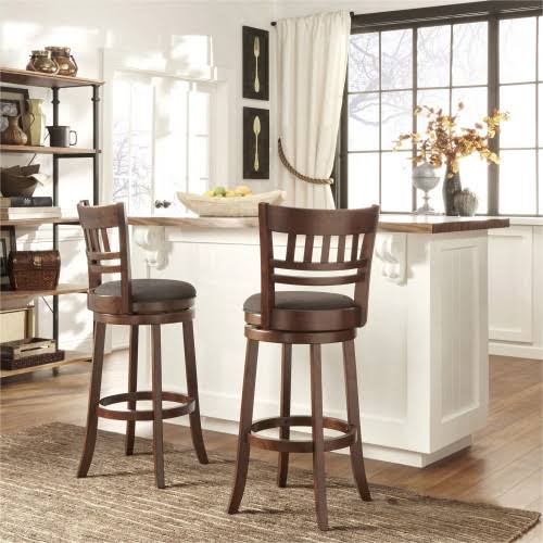 Dark Cherry Swivel Bar Height Stool B477