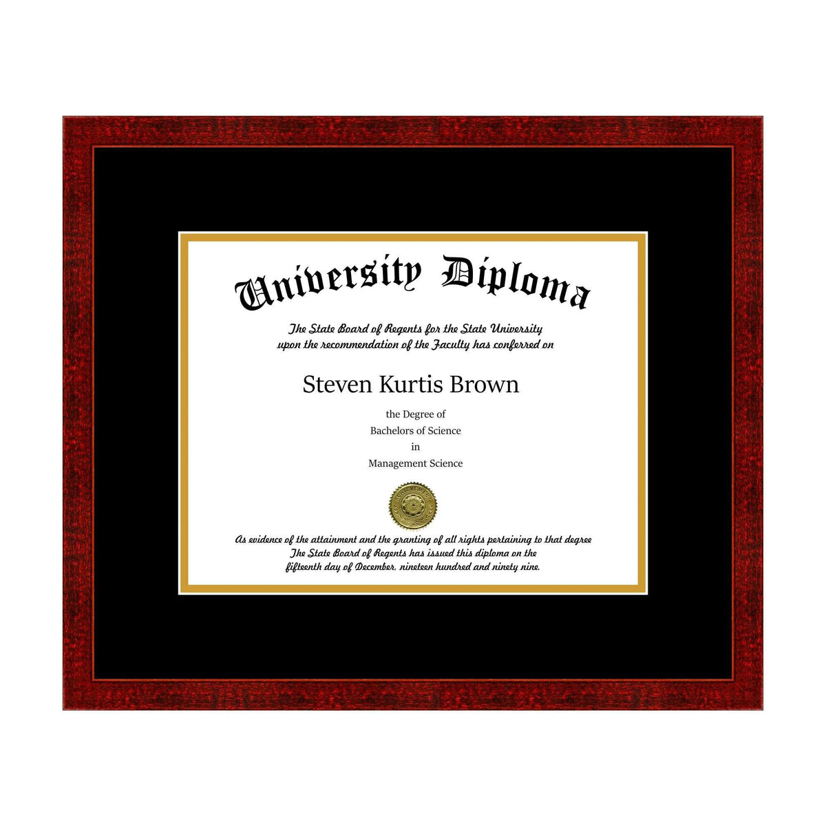 Single Diploma Frame with Double Matting H16186