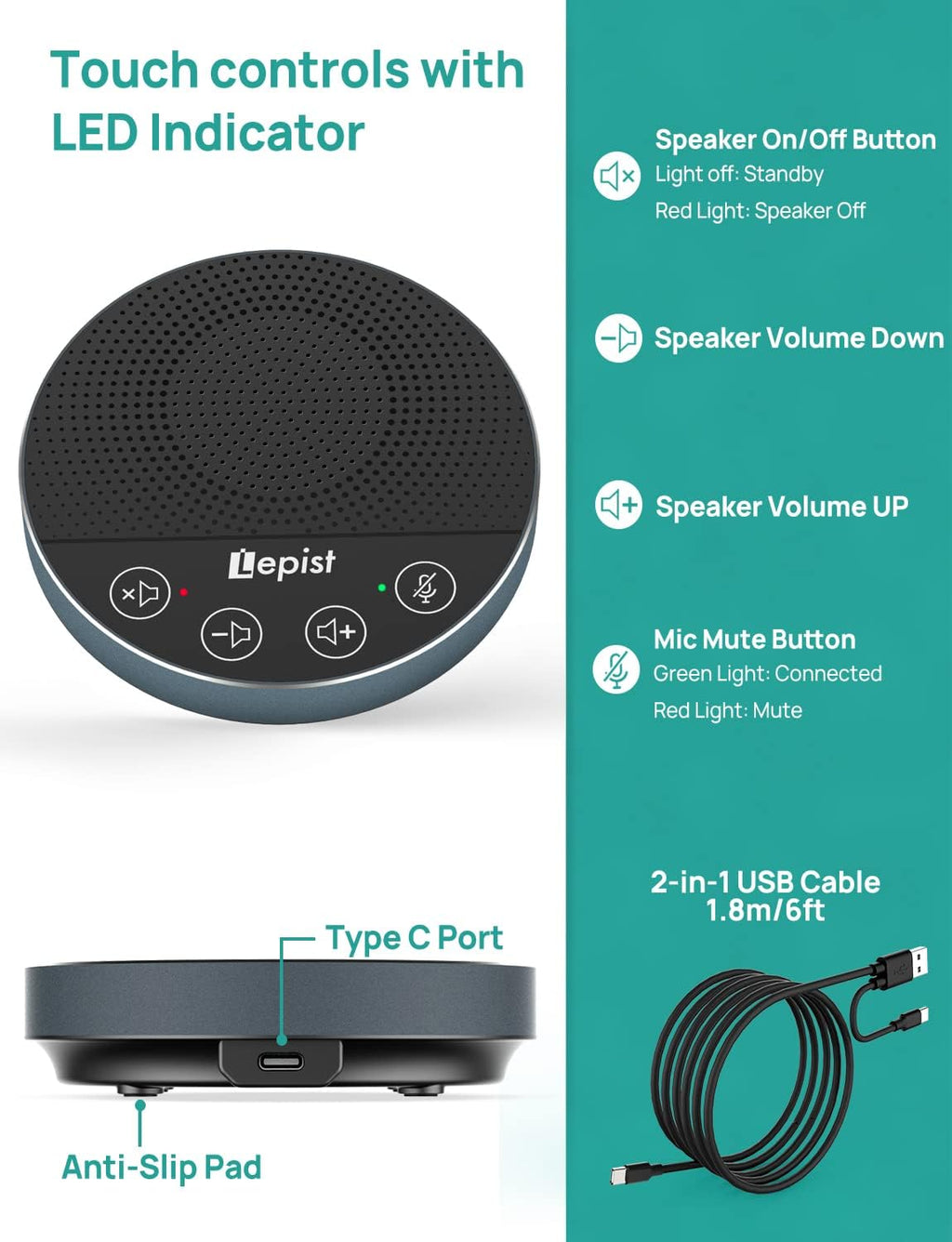 USB Speakerphone with Microphone S946