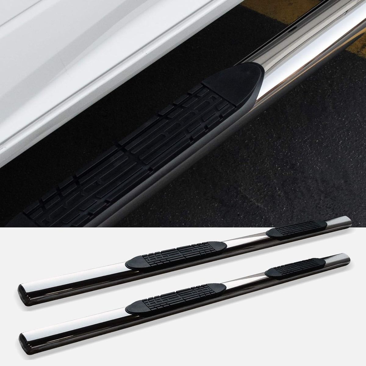 Stainless Steel 4 Oval Side Step Nerf Bars U185463