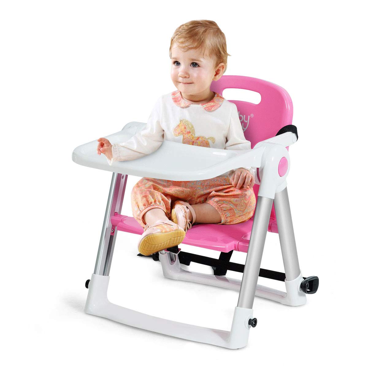 Folding Portable High Chair with Tray and Safety Belt E1441