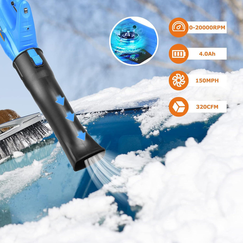 21V 4.0Ah Cordless Leaf Blower with Battery and Charger U741501
