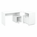 48W Writing Desk with Lateral File Cabinet Pure White N25377