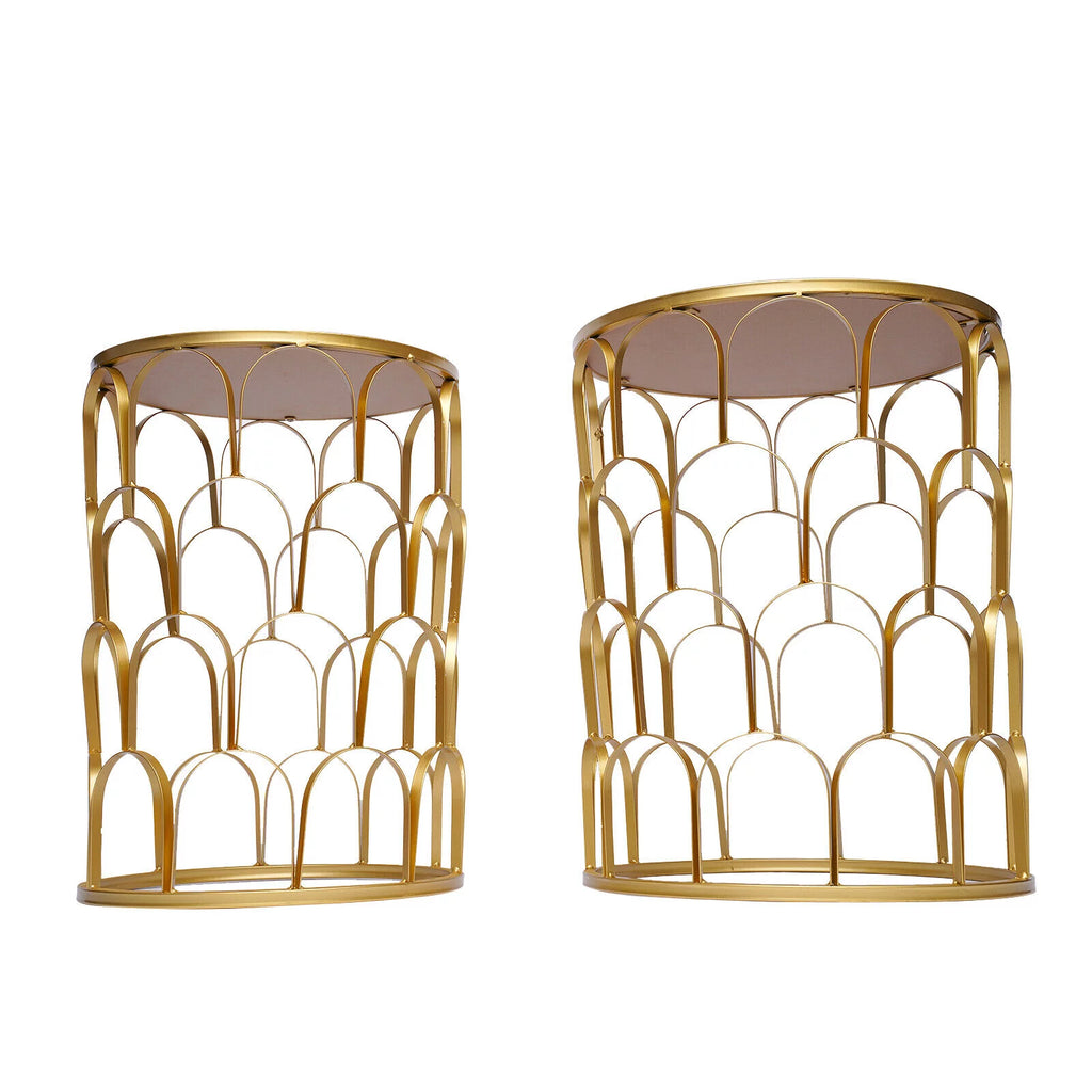 Metal Round Gold End Table K6150