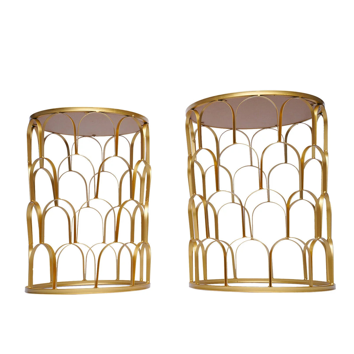 Metal Round Gold End Table K6150