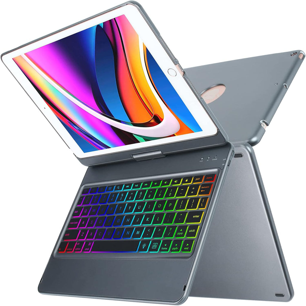 10 Color Backlit 360 Rotatable Keyboard Case U749