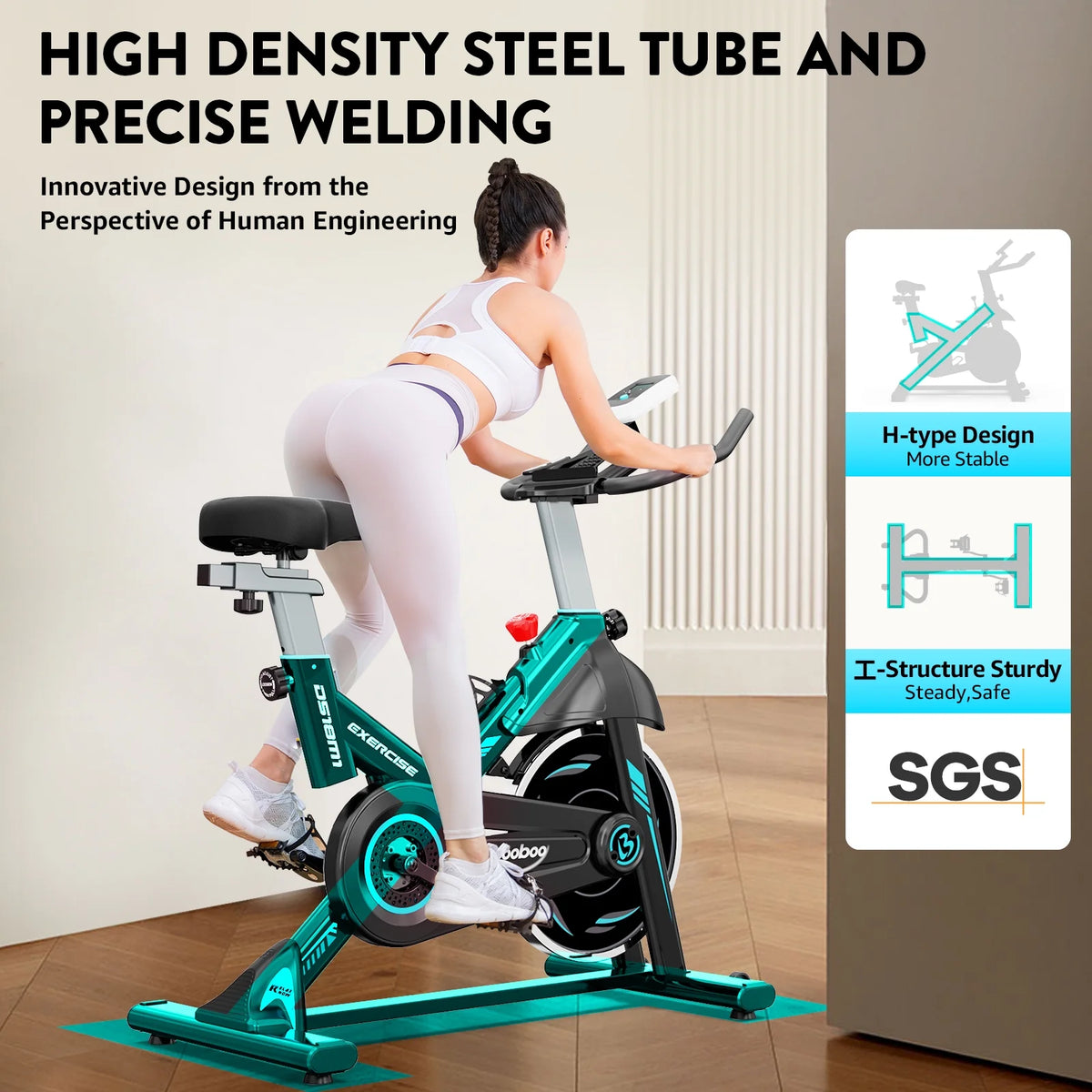 Indoor Cycling Bike Magnetic Stationary Exercise Bike 40lbs Flywheel L28707