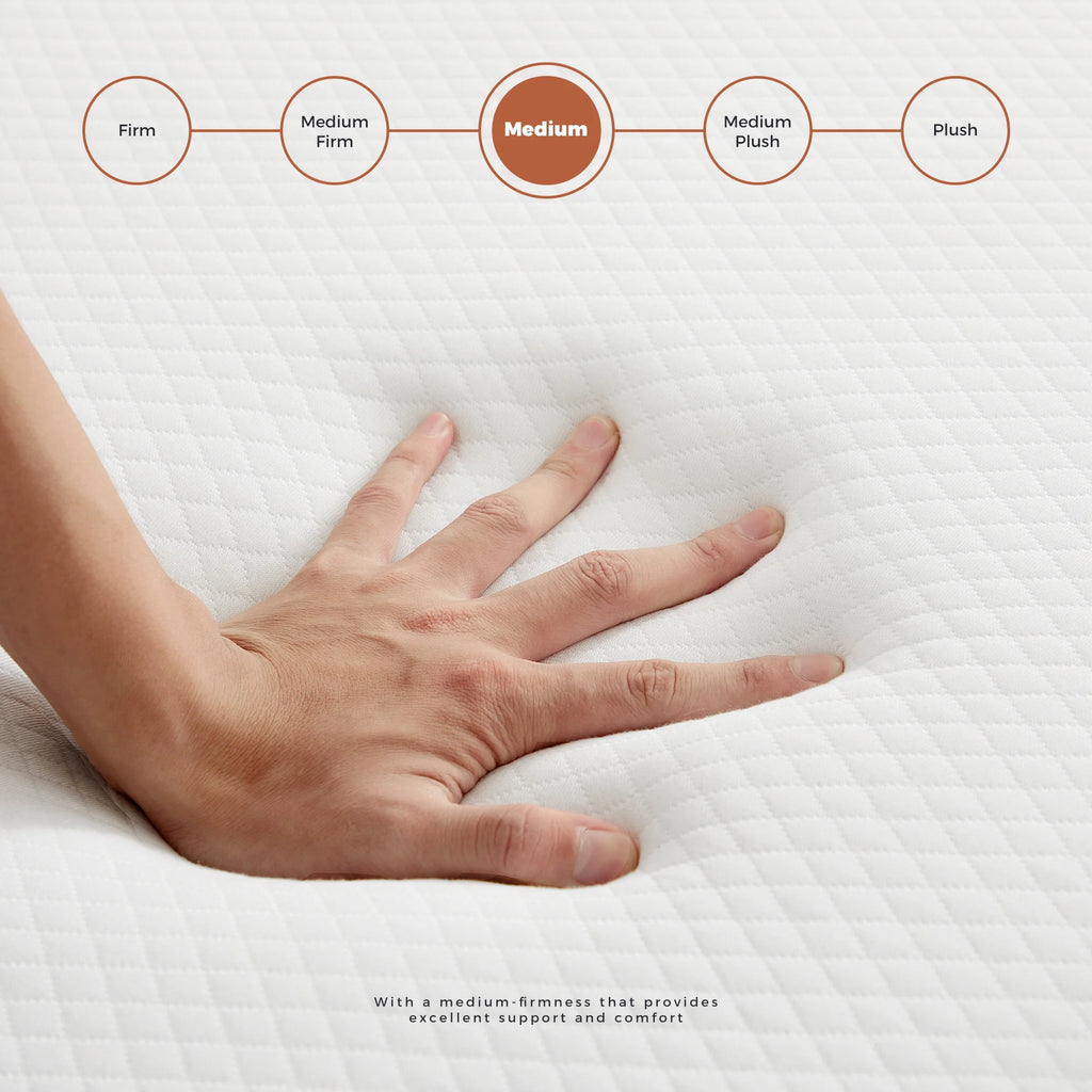 4 inch Tri-fold Memory Foam Mattress Topper, Twin Size, White I8950