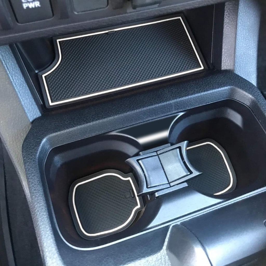 Red Trim Non-Slip Cup Holder Console Door Pocket Inserts Mats G96872