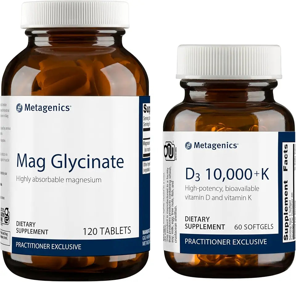 D3 10000 + K & Magnesium Glycinate 60 Softgels 120 Tablets D409388