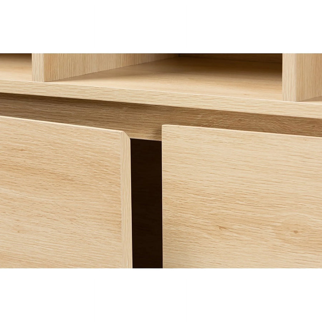 Oak Brown Finished Wood Bookshelf Z699
