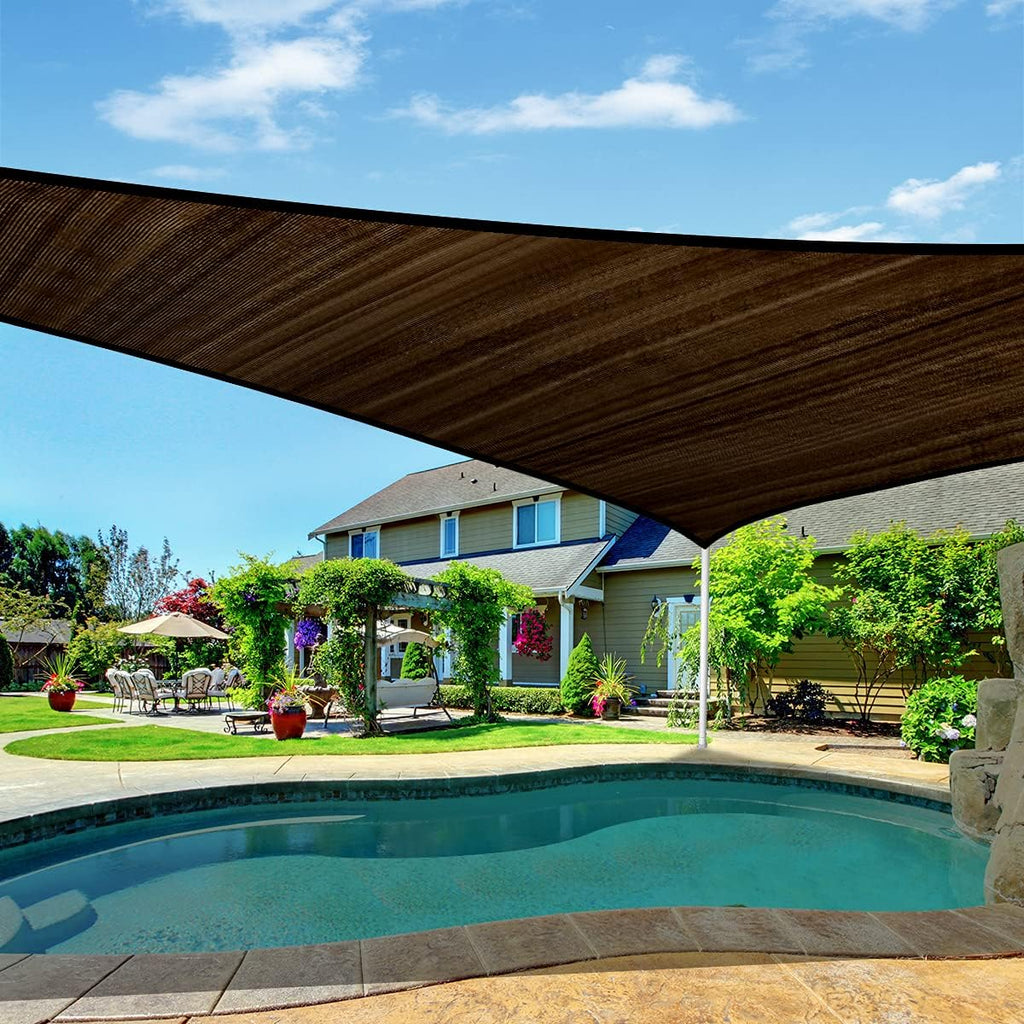 24x24 Ft 185G HDPE Square Sun Shade Sail Canopy T92285