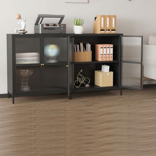 Black 2 Door Metal Storage Cabinet O7839