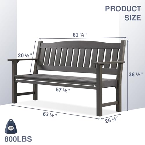 2-Person All-Weather Poly Lumber Outdoor Bench M127935