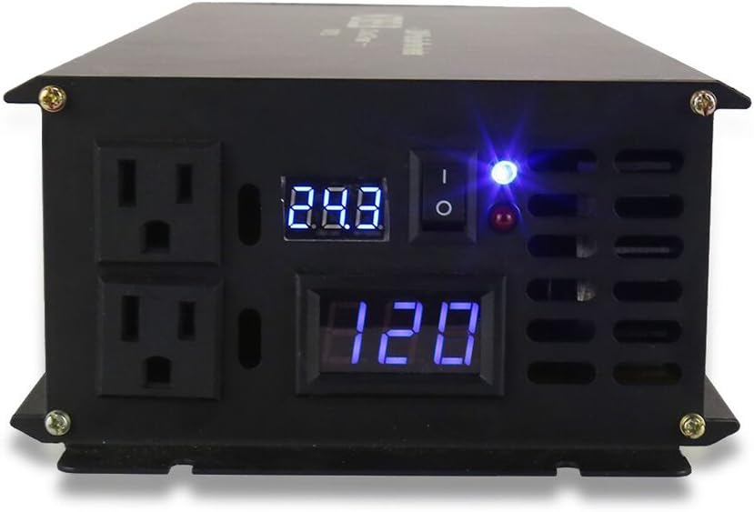 2500W Pure Sine Wave Power Inverter 12V 120V DC AC Converter Y192