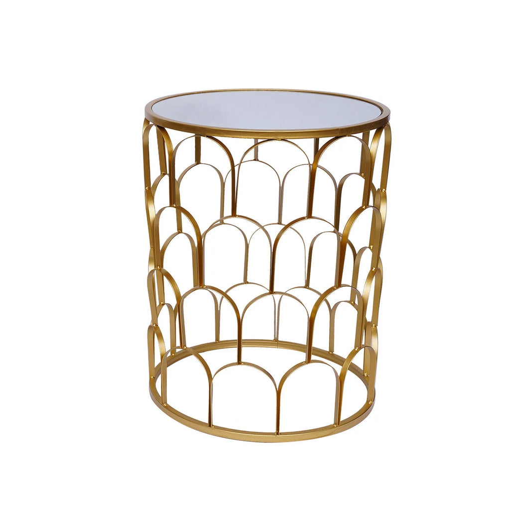 Metal Round Gold End Table K6150