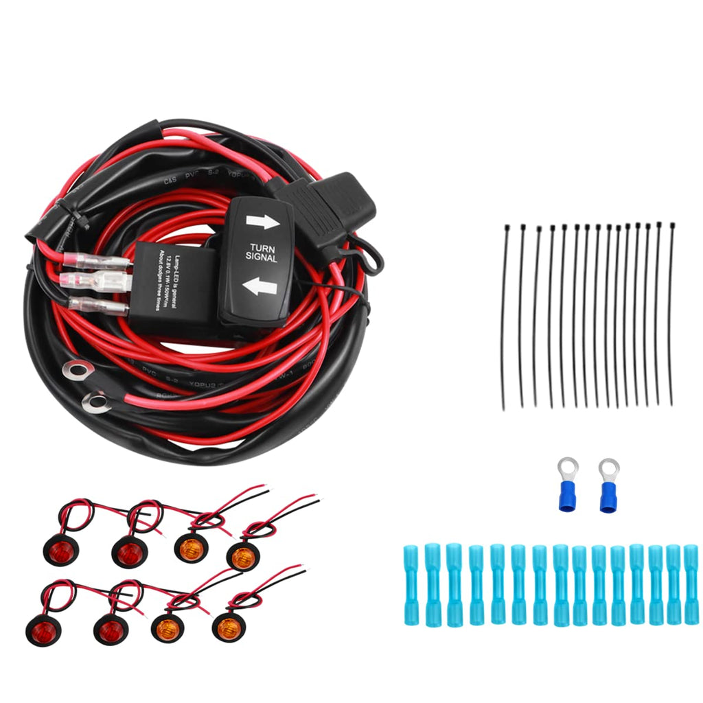 Universal UTV Rocker Switch Turn Signal Kit with Wire Harness R43104