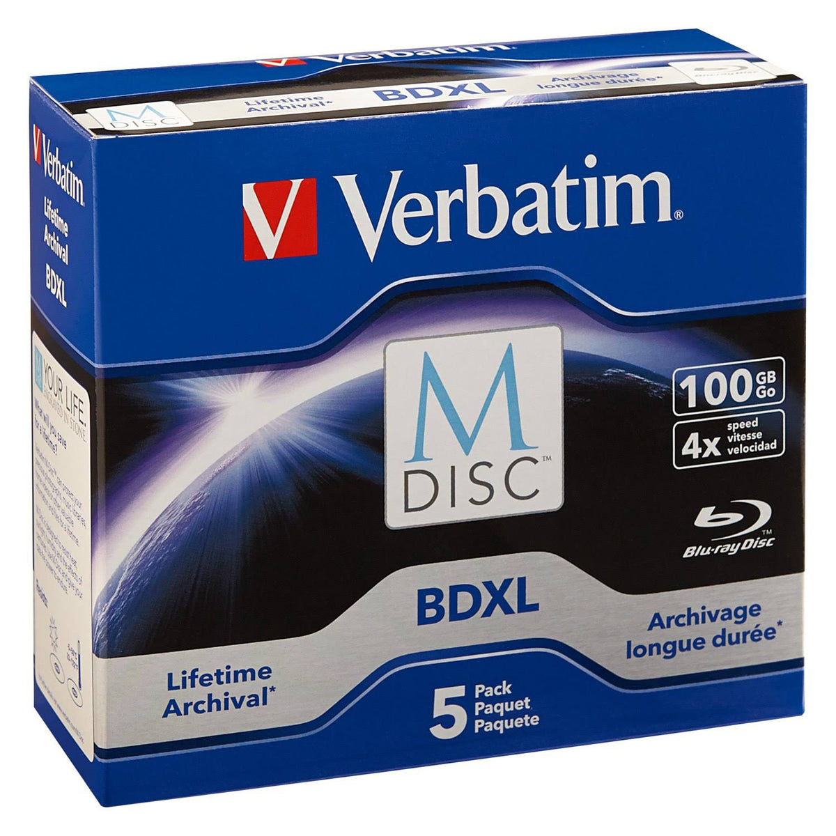 M Disc BDXL 100GB 5 Pack Jewel Case G86469