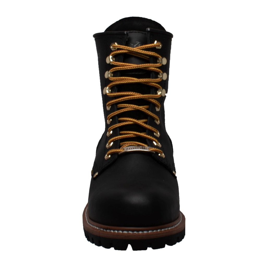 Waterproof Logger Black Work Boots A986