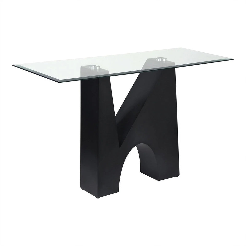 Metal and Glass Top 3-Piece Coffee Table Set in Black H410151