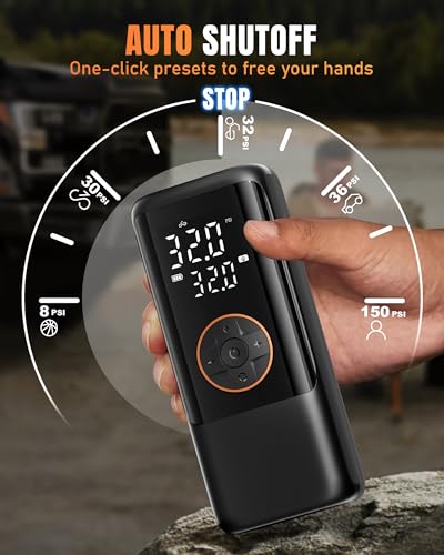 Portable Air Compressor Tire Inflator 150PSI Cordless W3143