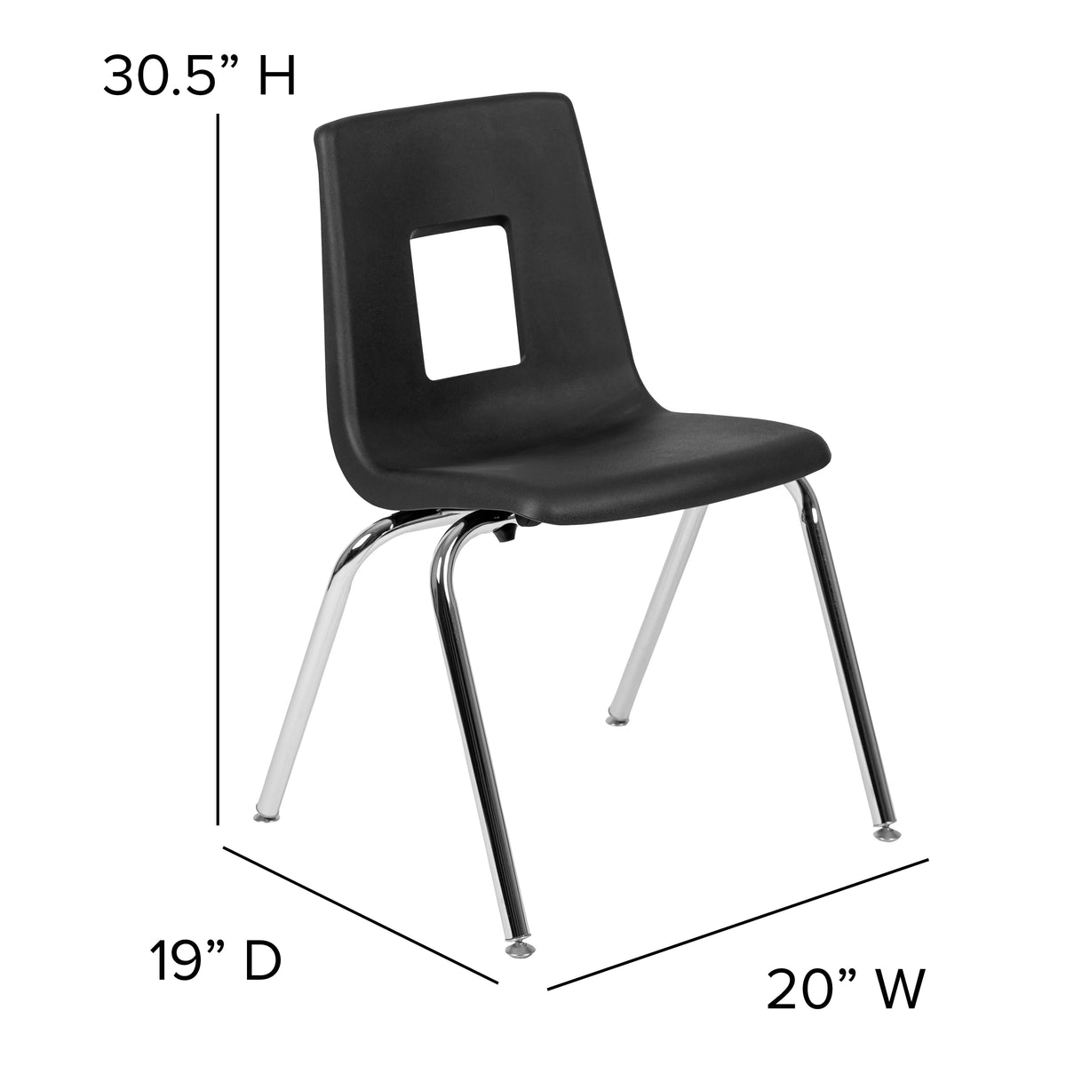 Grey Black Laminate Activity Table Set with Stack Chairs C357