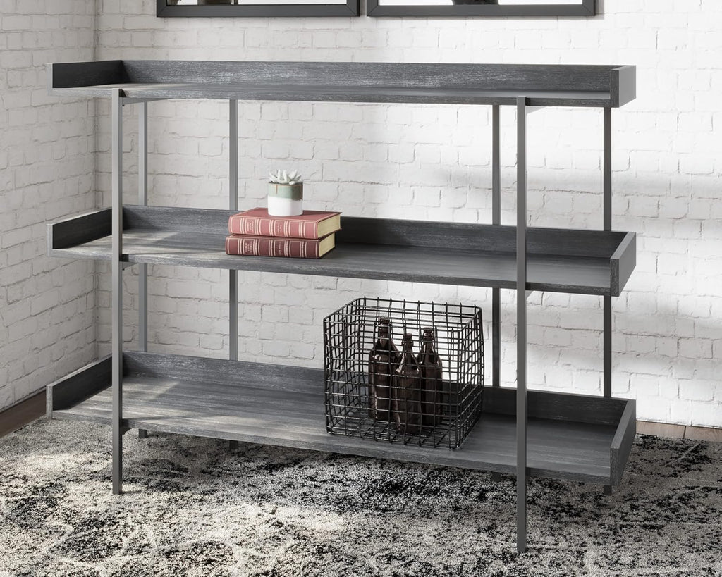 2 Tier Dark Gray Bookcase I3448