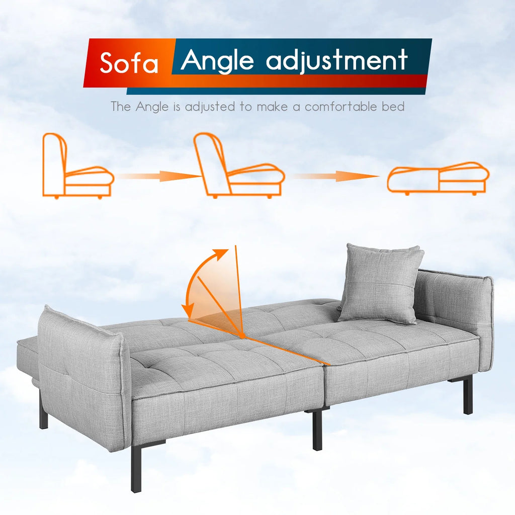 78" Memory Foam Convertible Futon Sofa T742