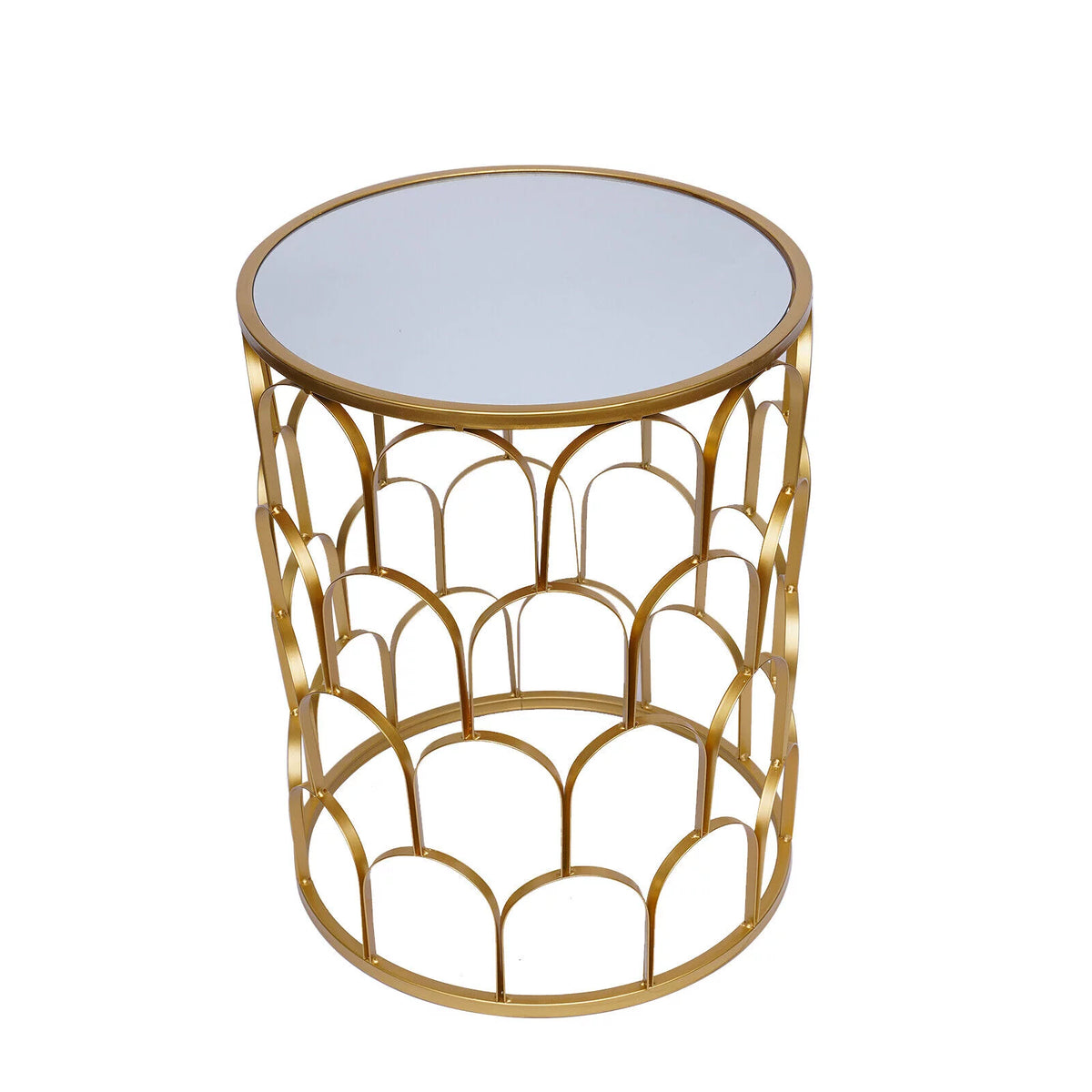 Metal Round Gold End Table K6150